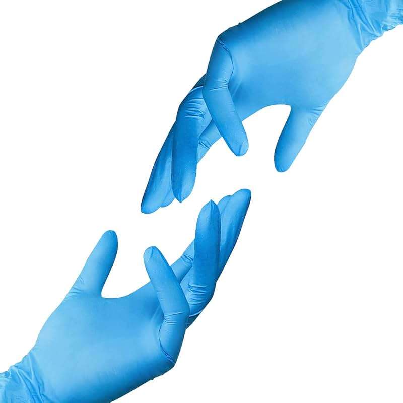 Basic Medical Synmax Vinyl Exam Gloves - Latex-Free & Powder-Free - Large, BMPF-3003(Case of 1,000) Blue - Image 7