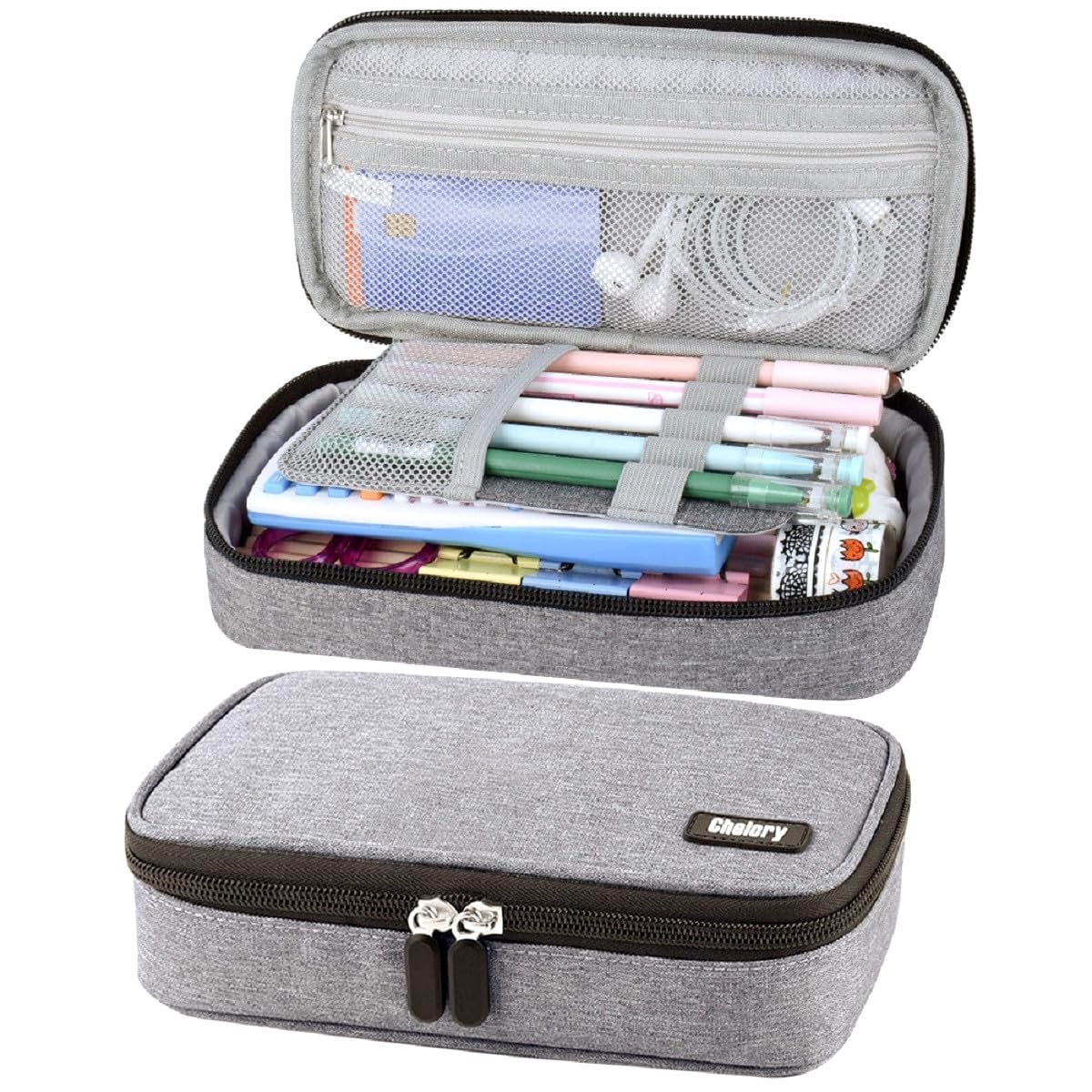 Chelory Big Capacity Pencil Case Large Pencil Bag Pouch Pen Case Pencil Marker Holder Stationery Storage Makeup Bag for Office Supplies Adults - Product Image