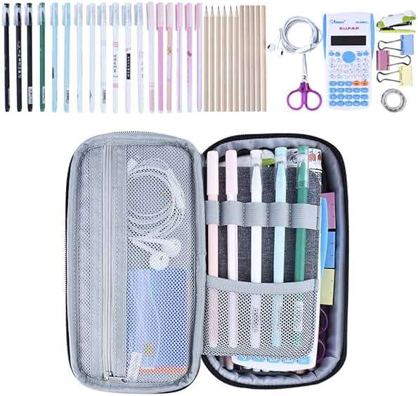 Chelory Big Capacity Pencil Case Large Pencil Bag Pouch Pen Case Pencil Marker Holder Stationery Storage Makeup Bag for Office Supplies Adults - Image 2