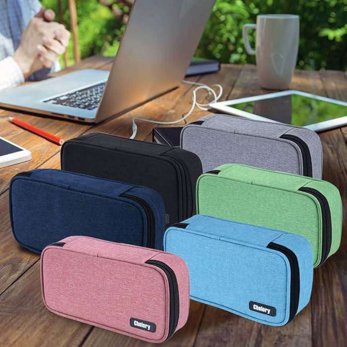 Chelory Big Capacity Pencil Case Large Pencil Bag Pouch Pen Case Pencil Marker Holder Stationery Storage Makeup Bag for Office Supplies Adults - Image 7
