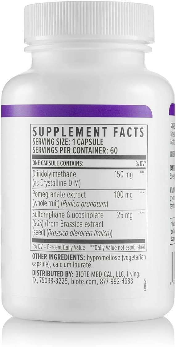 Biote Nutraceuticals - DIM SGS + - Hormone + Detox (60 Capsules) - Image 13