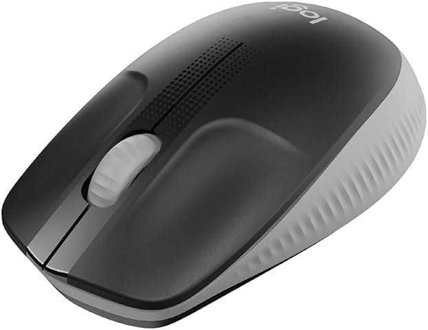 Logitech Wireless Mouse M190 - Full Size Ambidextrous Curve Design, 18-Month Battery with Power Saving Mode, Precise Cursor Control & Scrolling, Wide Scroll Wheel, Thumb Grips - Mid Grey - Product Image