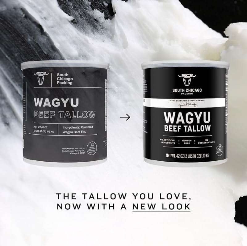South Chicago Packing 100% Pure Wagyu Beef Tallow, 42 Ounces – Paleo & Keto Friendly Cooking Fat for Searing, Sautéing & Frying - Image 4