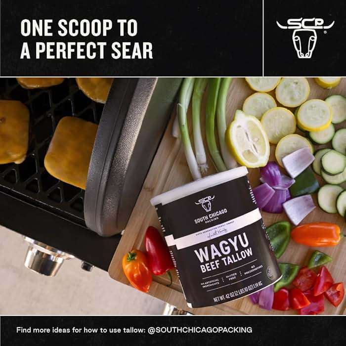 South Chicago Packing 100% Pure Wagyu Beef Tallow, 42 Ounces – Paleo & Keto Friendly Cooking Fat for Searing, Sautéing & Frying - Image 8