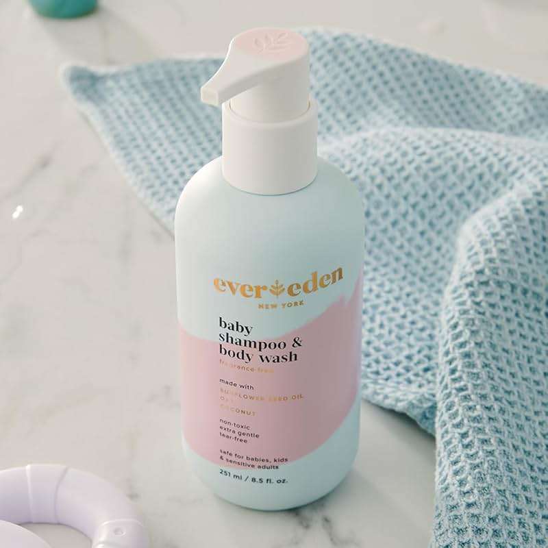 Evereden Baby Shampoo & Body Wash 2-in-1, 8.5 fl oz | Gentle, Non-Toxic, Fragrance-Free, Hydrating Formula for Sensitive Skin - Image 8