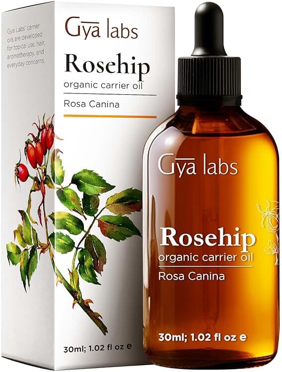 Gya Labs Rosehip Oil - 1 Fl Oz - Carrier Oil for Hair, Skin, Face, Scalp & Body Massage - Product Image