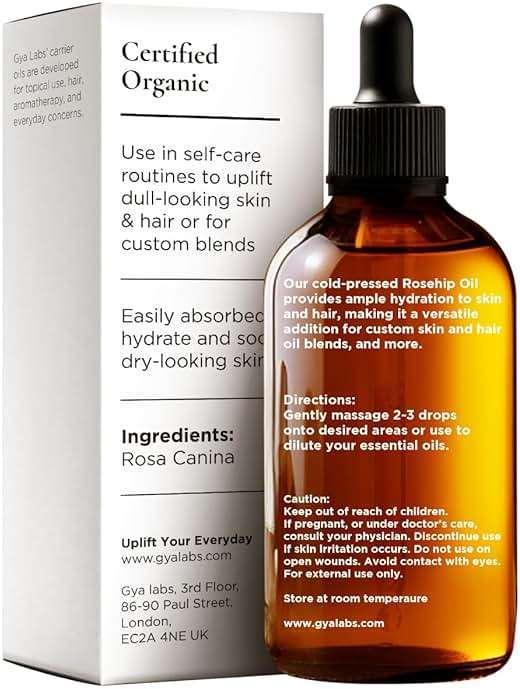 Gya Labs Rosehip Oil - 1 Fl Oz - Carrier Oil for Hair, Skin, Face, Scalp & Body Massage - Image 2