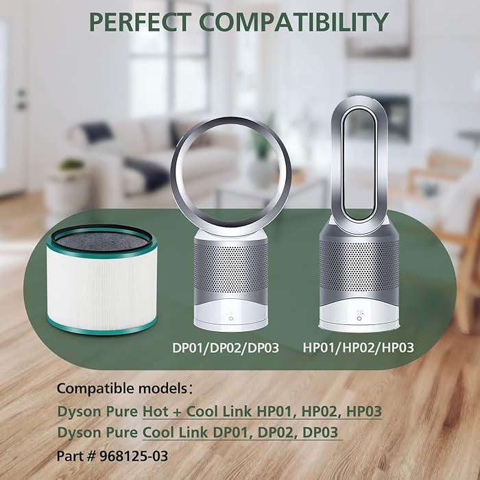 2 Pack HP01 HP02 Filter Replacement Compatible with Dyson HP01 HP02 DP01 DP02 Desk Purifiers, Replaces Part # 968125-03, Fit for Dyson Pure Hot Cool Link Air Purifier Filter - Image 9