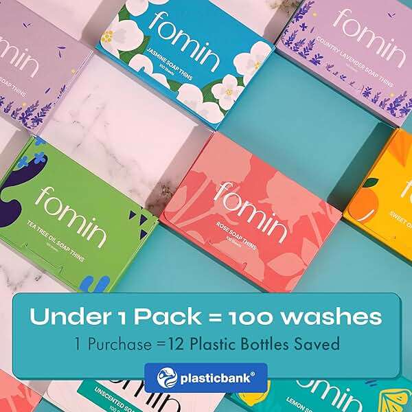 FOMIN - Paper Soap Sheets for Hand Washing - (300 Sheets) Orange, Tea Tree, Lavender Portable Travel Soap Sheets, Dissolvable Camping Mini Soap, Portable Hand Soap Sheet - Image 6