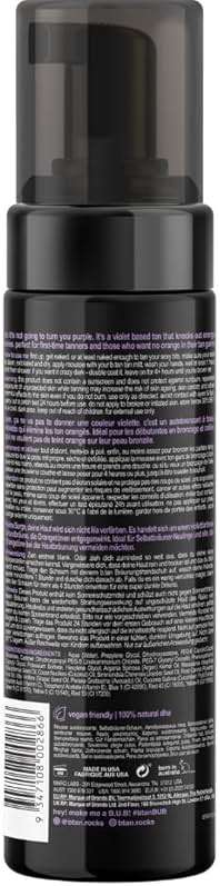 b.tan Violet Self Tanner Kit | Fall In Love at First Tan Bundle - Dark Tanning Mousse with Mitt Applicator, 1 Hour Express, Best Bronzing Glow, No Orange Tones or Fake Tan Smell, Vegan, 6.7 Fl Oz - Image 2