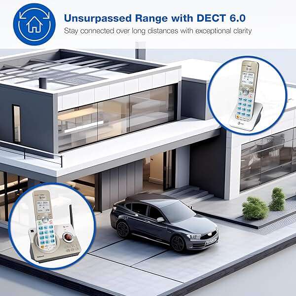 AT&T DL72219 DECT 6.0 2-Handset Cordless Phone for Home with Connect to Cell, Call Blocking, 1.8" Backlit Screen, Big Buttons, intercom, and Unsurpassed Range - Image 5