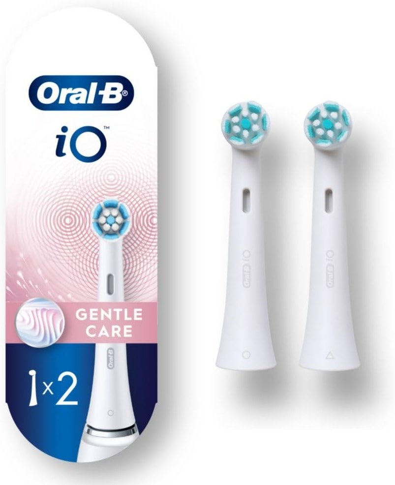 Oral-B iO Series Gentle Care Electric Toothbrush Replacement Brush Heads for an Oral-B Electric Toothbrush, 2 Count, White - Product Image