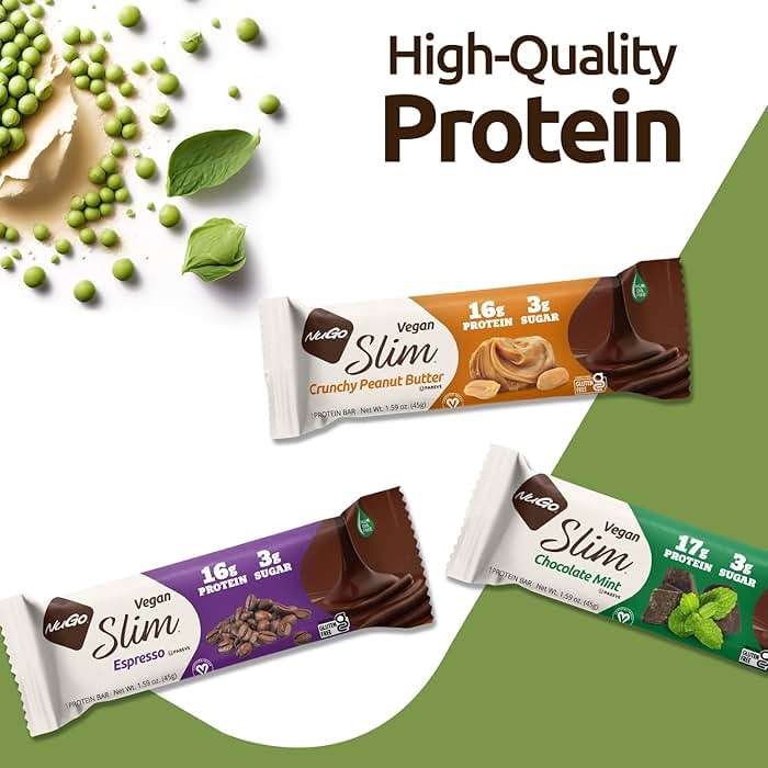 Nugo Slim Dark Chocolate Crunchy Peanut Butter, 16g Vegan Protein, 3g Sugar, 7g Fiber, Low Net Carb, Keto Friendly, Gluten Free, 24 Count - Image 7