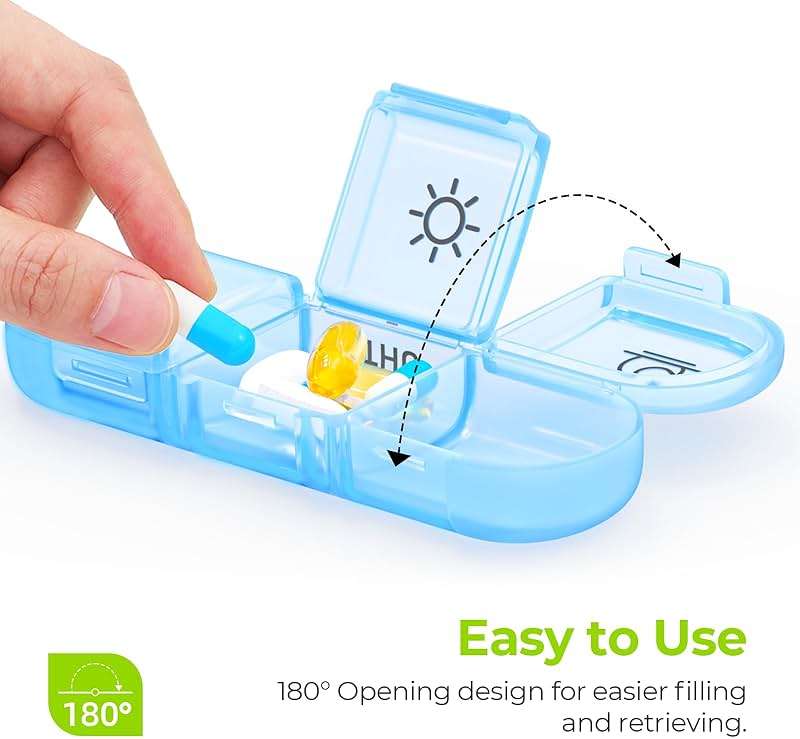 AUVON Weekly Pill Organizer 3 Times a Day, Large 7 Day Pill Box 3 Times a Day with Separate Container, Portable Pill Case for Medication, Vitamins, Fish Oil and Supplements - Image 2
