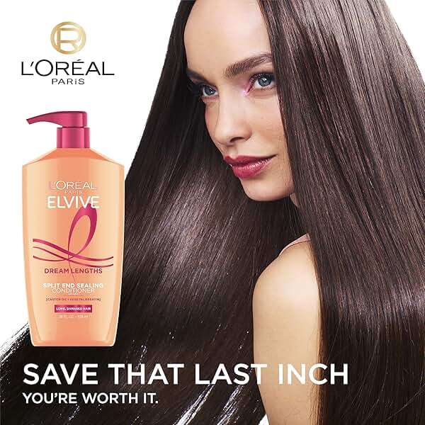 L'Oreal Paris Elvive Dream Lengths Super Detangling Conditioner With Fine Castor Oil and Vitamins B3 and B5 for Long, Damaged Hair, Instantly Detangles To Reduce Breakage With System, 28 Fl Ounce - Image 2