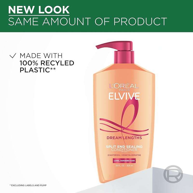 L'Oreal Paris Elvive Dream Lengths Super Detangling Conditioner With Fine Castor Oil and Vitamins B3 and B5 for Long, Damaged Hair, Instantly Detangles To Reduce Breakage With System, 28 Fl Ounce - Image 5