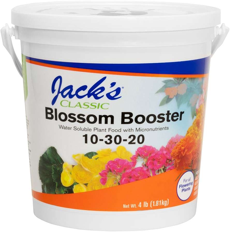 Jack's Classic 10-30-20 Blossom Booster Water-Soluble Fertilizer with Micronutrients for Increasing Color and Quantity of Blooms in Flowering Plants, 4lbs - Image 1