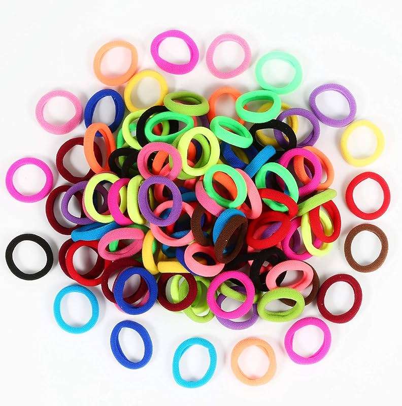 QRTVI Baby Hair Ties, Cotton Toddler Hair Ties for Girls and Kids, Multicolor Small Seamless Hair Bands Elastic Ponytail Holders(15 Colors) - Image 5