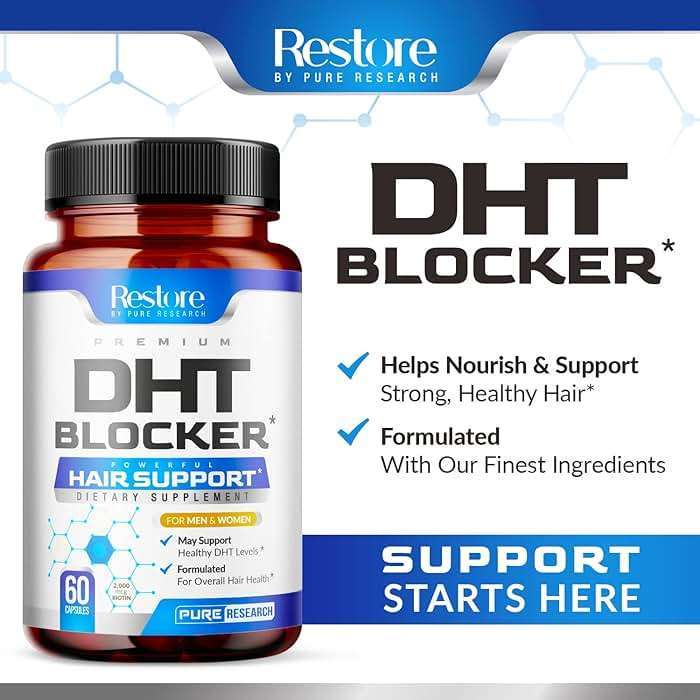 DHT Blocker Hair Growth Support Supplement - Saw Palmetto + Hair Vitamins for Women & Men - Supports Healthy Hair Growth & Thick & Strong-Hair - May Support Healthy DHT Levels - Low Loss Capsules - Image 3