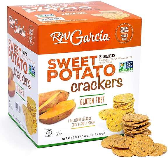 RW Garcia Sweet Potato 3 Seeds Crackers Net Wt 30 Ounce (2 X 15oz Bags), 30 Ounce ,, 1.87 Pound () - Image 1