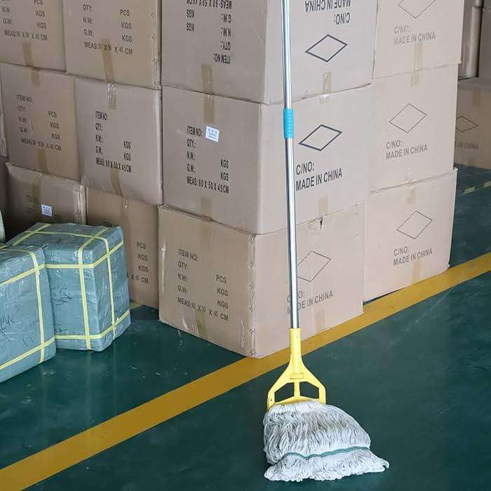 OFO Loop-End String Wet Mop, Heavy Duty Commercial Industrial Dust Mop , 67inch Stainless Steel Pole ,2- Pack - Image 2