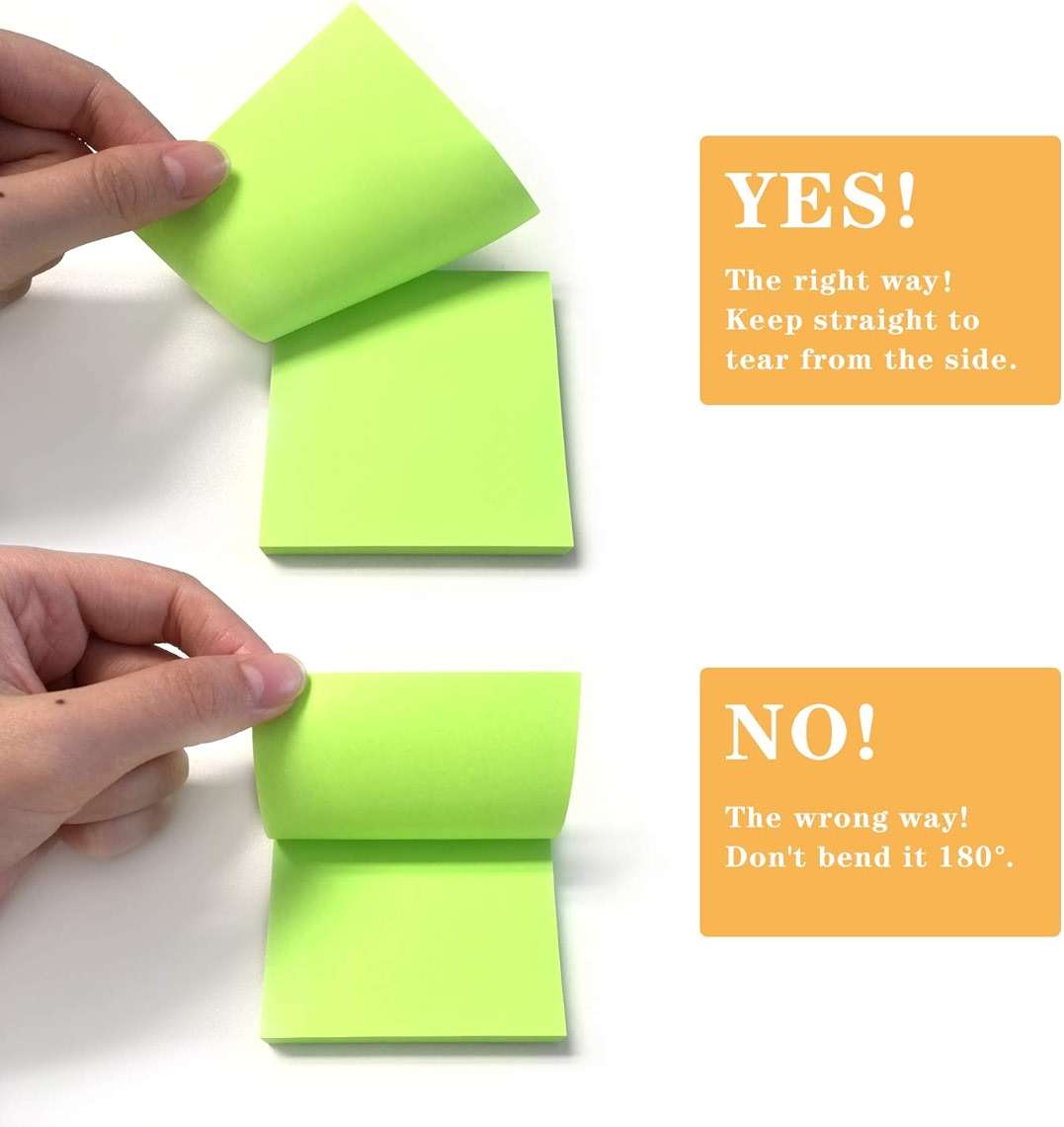 Phthdoty 8 Pads Pop Up Sticky Notes 3x3 Refills Bright Colors Self-Stick Notes Pads Super Adhesive Sticky Notes Great Value Pack - Image 4