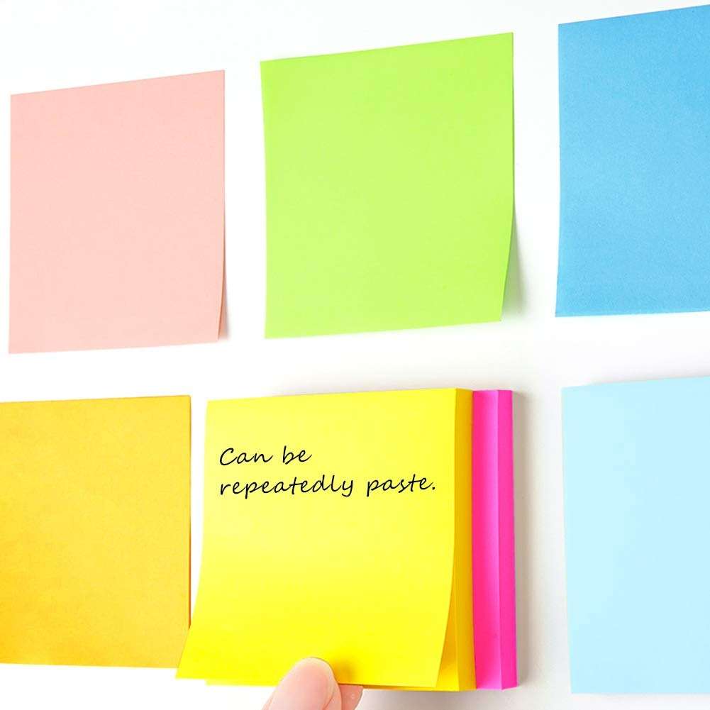 Phthdoty 8 Pads Pop Up Sticky Notes 3x3 Refills Bright Colors Self-Stick Notes Pads Super Adhesive Sticky Notes Great Value Pack - Image 5