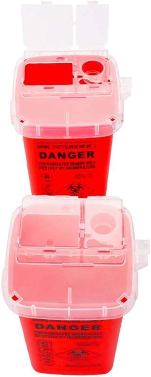 Sharps Disposal Container,5 Pack 1 Quart Needle Disposal Container - Image 4