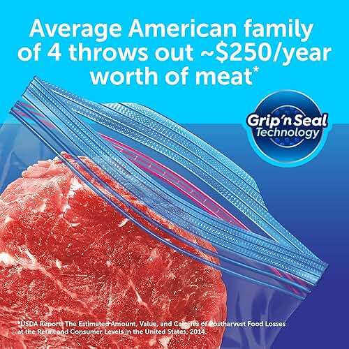 Ziploc Quart Food Storage Freezer Bags, Grip 'n Seal Technology for Easier Grip, Open, and Close, 100 Count - Image 4