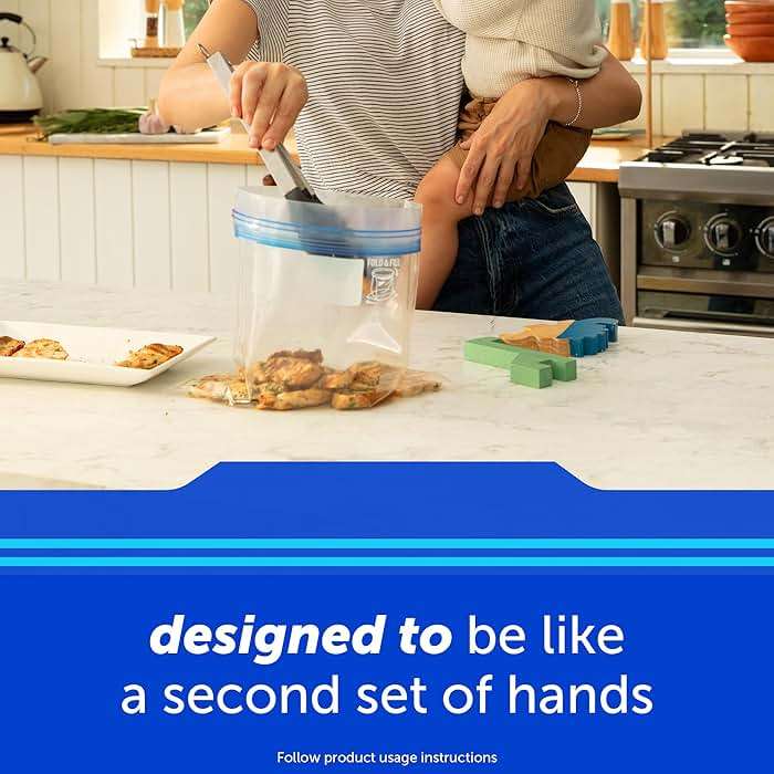 Ziploc Quart Food Storage Freezer Bags, Grip 'n Seal Technology for Easier Grip, Open, and Close, 100 Count - Image 6