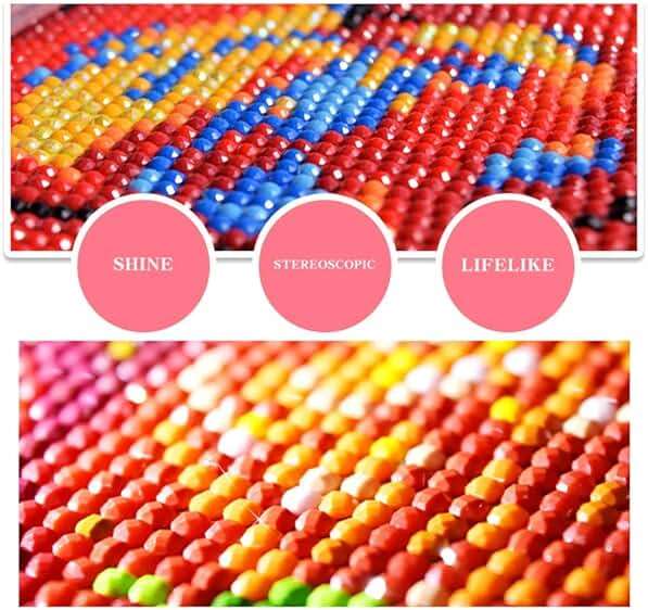 pigpigboss Animal Flamingo Flower Diamond Painting Arts Kit, 12 x 16'' | 5D Full Round Drill, Flamingo Design, Diamond Dots Arts Crafts, For Adult Beginner, Home Office Wall Decor - Image 7