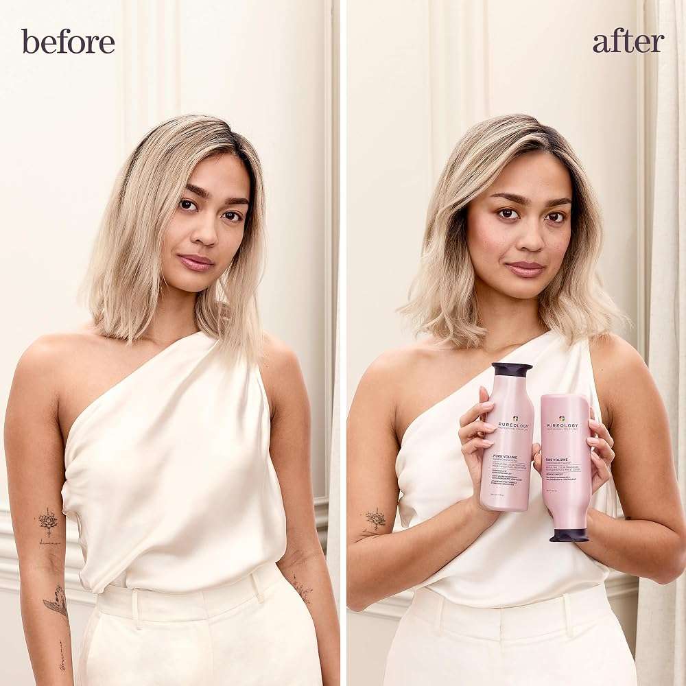 Pureology Pure Volume Conditioner - Enhances Volume and Movement, Lightweight Shampoo for Fine, Flat, Color Treated Hair - Image 4
