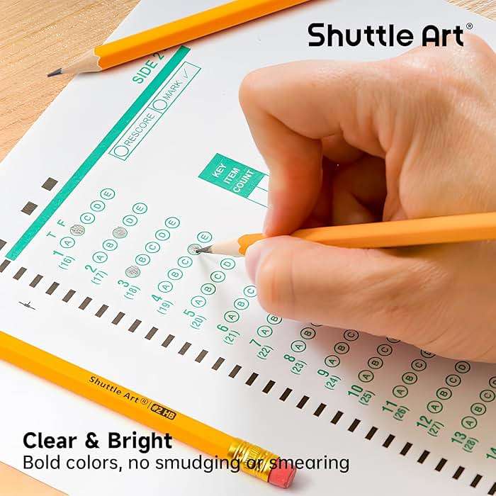 Shuttle Art Wood-Cased #2 HB Pencils, 350 Pack Sharpened Yellow Pencils with Erasers, Bulk Pack Graphite Pencils for School and Teacher Supplies, Writing, Drawing and Sketching - Image 5