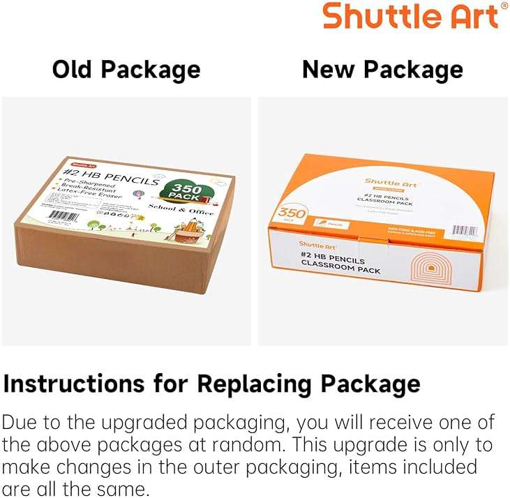 Shuttle Art Wood-Cased #2 HB Pencils, 350 Pack Sharpened Yellow Pencils with Erasers, Bulk Pack Graphite Pencils for School and Teacher Supplies, Writing, Drawing and Sketching - Image 7