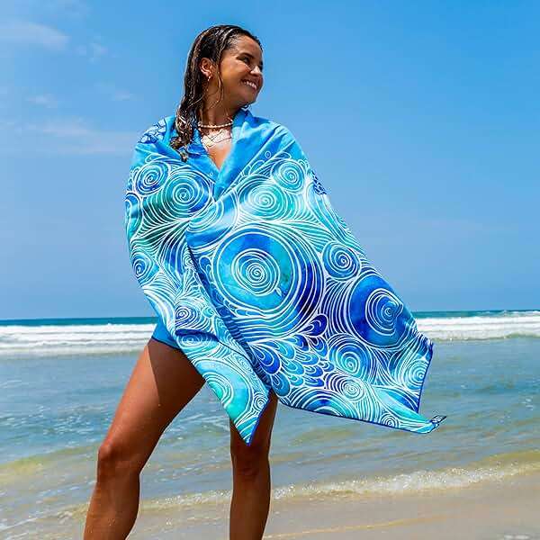 Elite Trend Microfiber Beach Towel for Adults with Bag - Extra Large 78x35 inch Lightweight Sand Free Quick Dry Towel for Travel, Swimming, Yoga, Camping (Sea Turtle) - Image 7