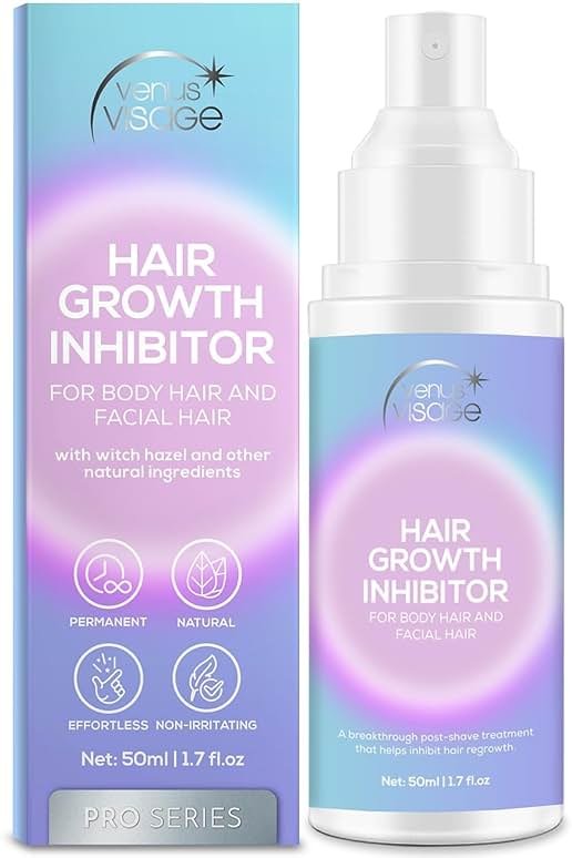VENUS VISAGE Hair Inhibitor 50ml, Upgraded Hair Growth Spray, Non-Irritating, Removal for Body, Face, Arm, Armpit, Leg for Men and Women - Product Image