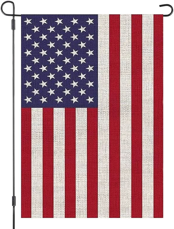 American Garden Flag USA Independent Day 4th of July Celebrate Burlap Double Sided Outdoor Yard Decorations 12.5 x 18 Inch - Product Image