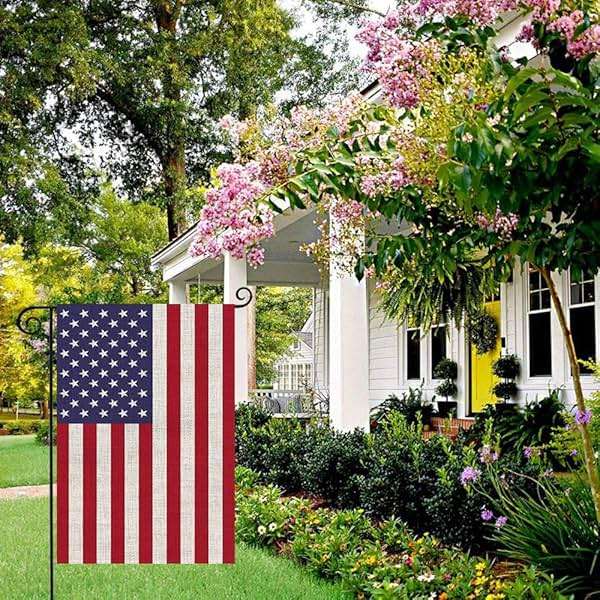 American Garden Flag USA Independent Day 4th of July Celebrate Burlap Double Sided Outdoor Yard Decorations 12.5 x 18 Inch - Image 5
