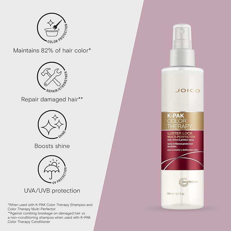 Joico K-PAK Color Therapy Luster Lock Multi-Perfector Daily Shine & Protect Spray | For Color-Treated Hair | Instantly Detangle | Control Frizz | Boost Shine | With African Maketti & Argan Oil - Image 3