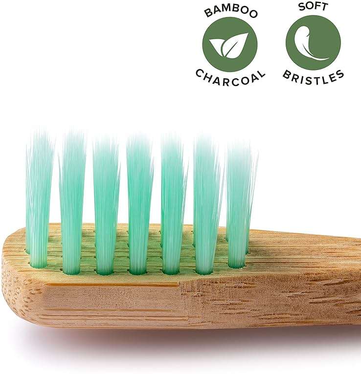 GREENZLA Kids Bamboo Toothbrushes, Natural Toothbrush Set, Soft Bristles, Durable Charcoal Wooden Brushes, Compostable Design for Toddlers and Children, 6 Pack - Image 5