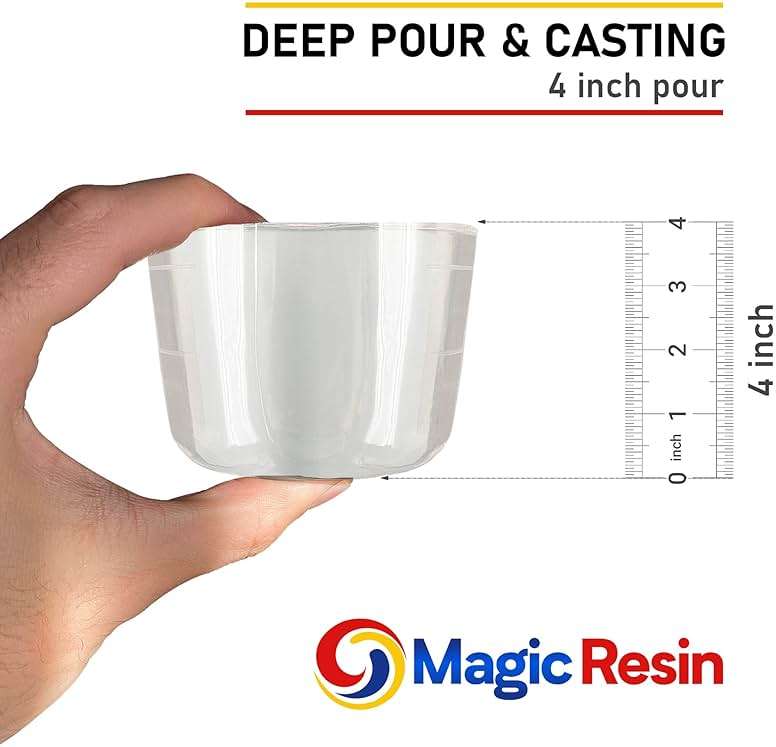 Deep Pour Epoxy Resin Kit | 3 Gallon (11.4 L) | 4'' Deep Pour & Casting Epoxy Resin | Low Odor | Crystal Clear & High Gloss | For River Tables, Casting - Image 2