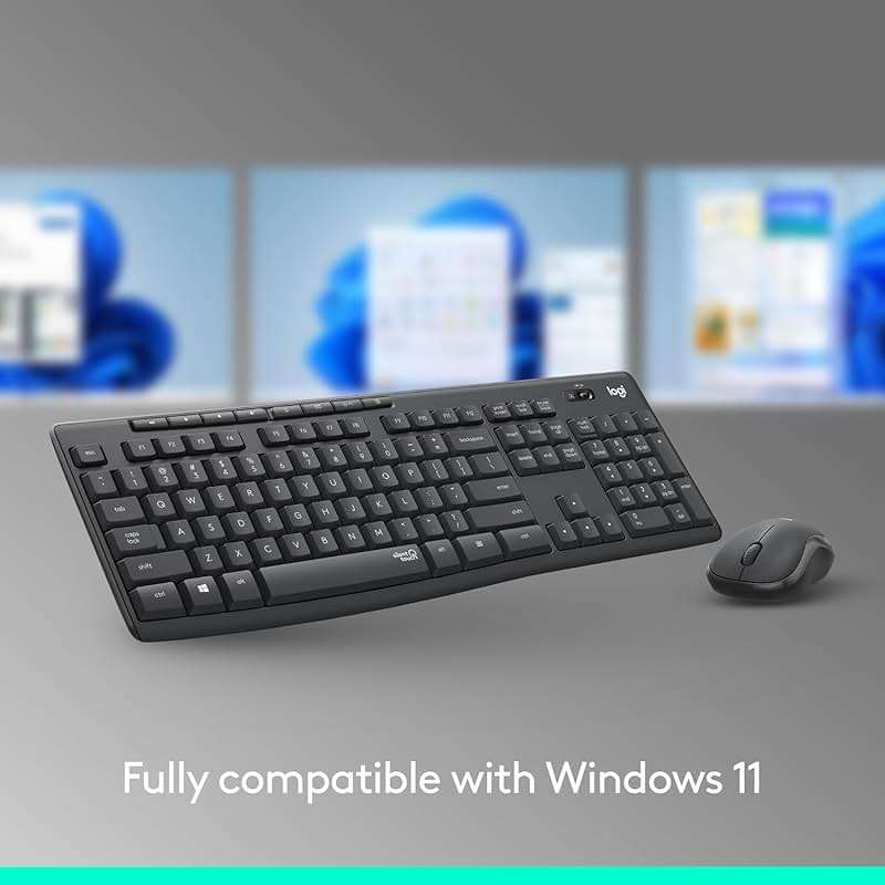 Logitech MK295 Wireless Mouse & Keyboard Combo with SilentTouch Technology, Full Numpad, Advanced Optical Tracking, Lag-Free Wireless, 90% Less Noise - Graphite - Image 5
