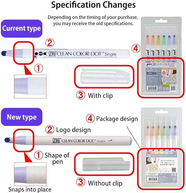 Kuretake CLEAN COLOR DOT Single Mild 6 colors set, Flexible dot tip marker, for Journals, Crafts, Illustration, Lettering, Planners, Made in Japan - Image 7