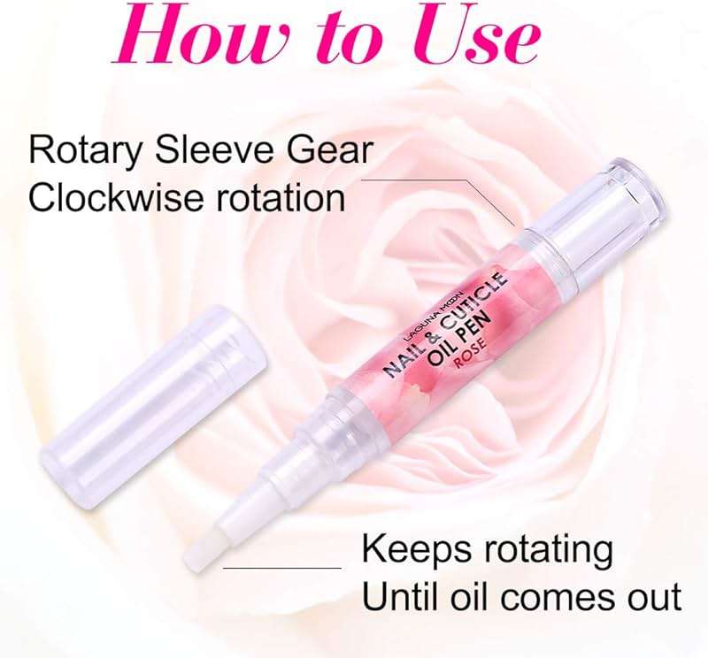 Lagunamoon Cuticle Oil Pen for Nail Nail Oil for Nail Care & Nail Growth - Nourish, Soothe & Moisturize Damaged Nails - Rose, 5 ml - Image 5