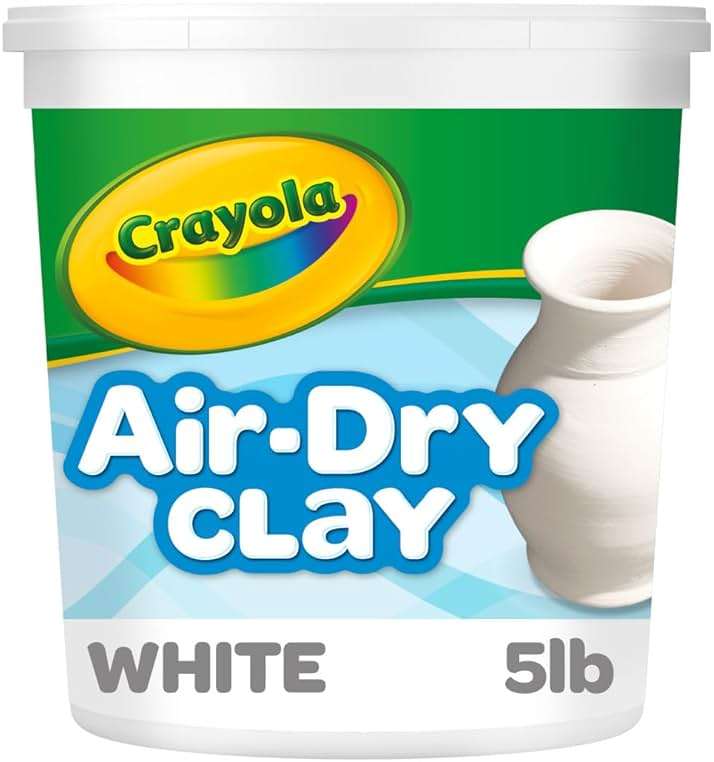 Crayola Air Dry Clay (5lbs), Teacher Supplies, Natural White Modeling Clay for Kids, Sculpting Material, Bulk Craft Supplies for Art Classrooms - Image 1