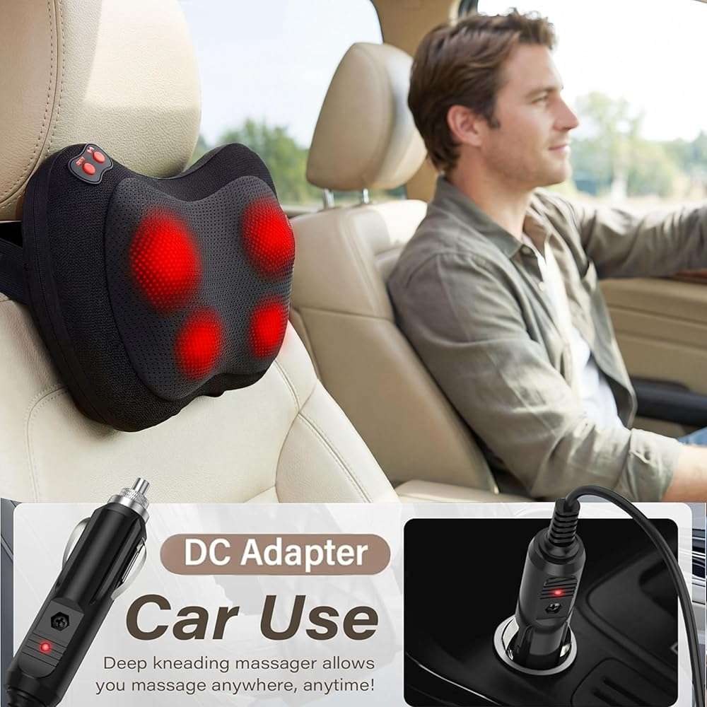 Papillon Fathers Day Dad Gifts for Husband,Back Massager with Heat,Shiatsu Neck Massager Pillow for Back,Neck,Shoulder,Foot&Lower Back Pain Relief,Relaxation Gifts for Women/Mom/Dad(Black) - Image 6
