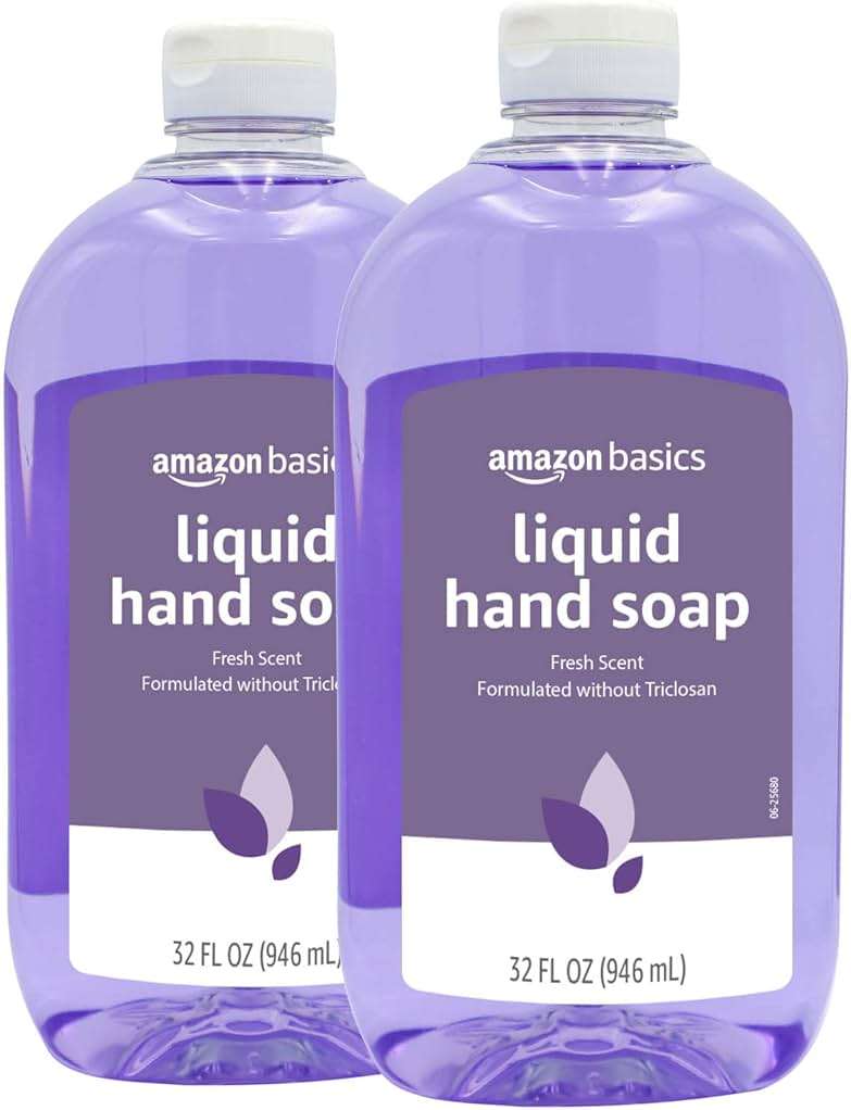 Amazon Basics Original Fresh Liquid Hand Soap, Moisturizing Formula, Phthalate & Paraben-Free, 32 Fl Oz (Pack of 2) (Previously Solimo) - Image 1
