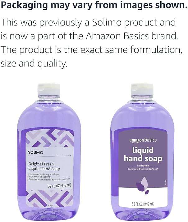Amazon Basics Original Fresh Liquid Hand Soap, Moisturizing Formula, Phthalate & Paraben-Free, 32 Fl Oz (Pack of 2) (Previously Solimo) - Image 2