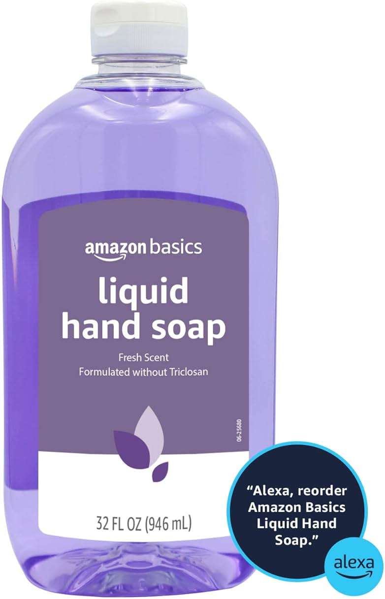 Amazon Basics Original Fresh Liquid Hand Soap, Moisturizing Formula, Phthalate & Paraben-Free, 32 Fl Oz (Pack of 2) (Previously Solimo) - Image 7