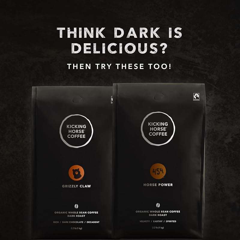 Kicking Horse Coffee Kick Ass, Dark Roast, Whole Bean, Certified Organic, Fairtrade, Kosher, Black, 1 Kg, Pack of 6 - Image 7